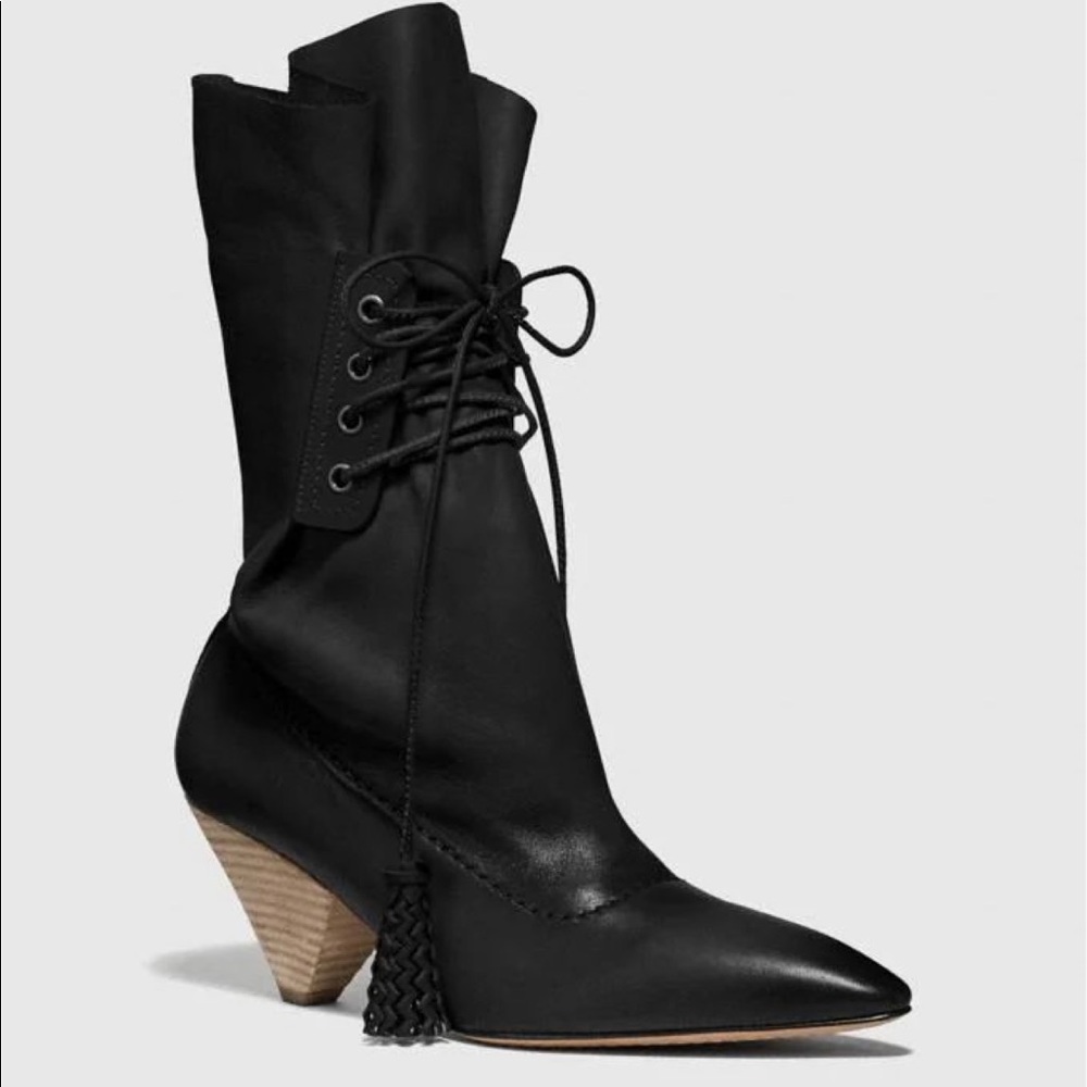 Coach Lace Up Tassel Boots